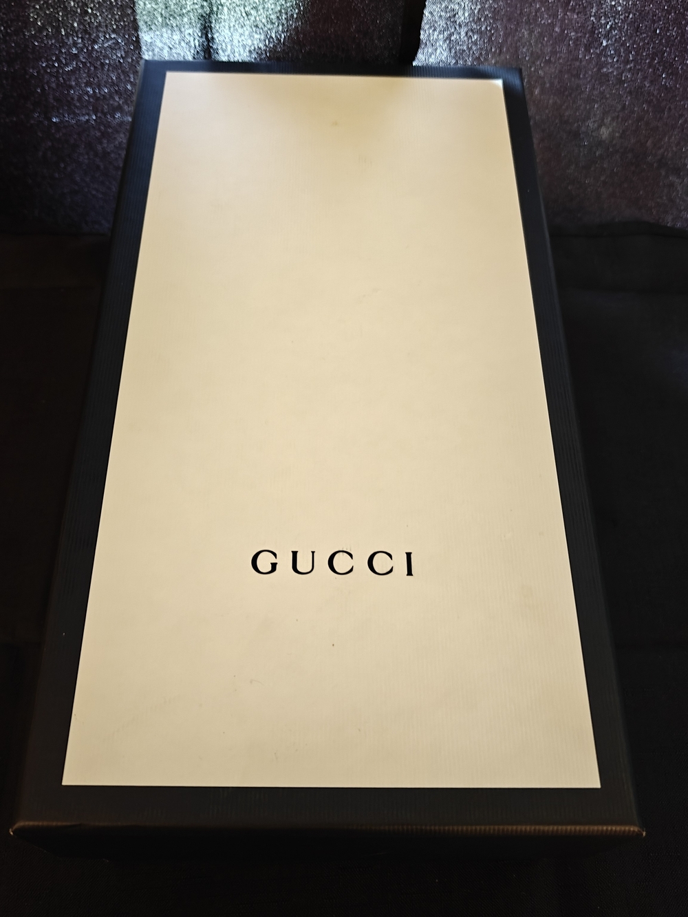Gucci White and Black Logo Empty Shoe Box